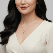 14ct Gold Tiny Evil Eye Pendant - Dainty Good Luck Pendant - Kolié Fine Jewellery