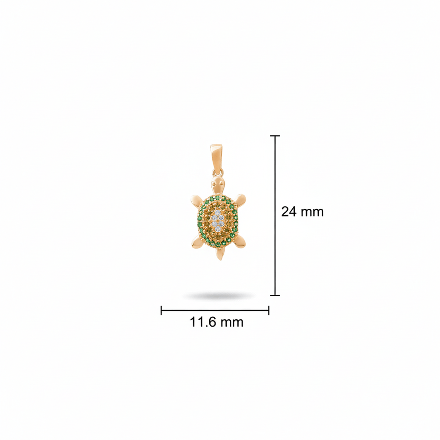 14ct Gold Turtle Pendant - Pendant Only - Kolié Fine Jewellery
