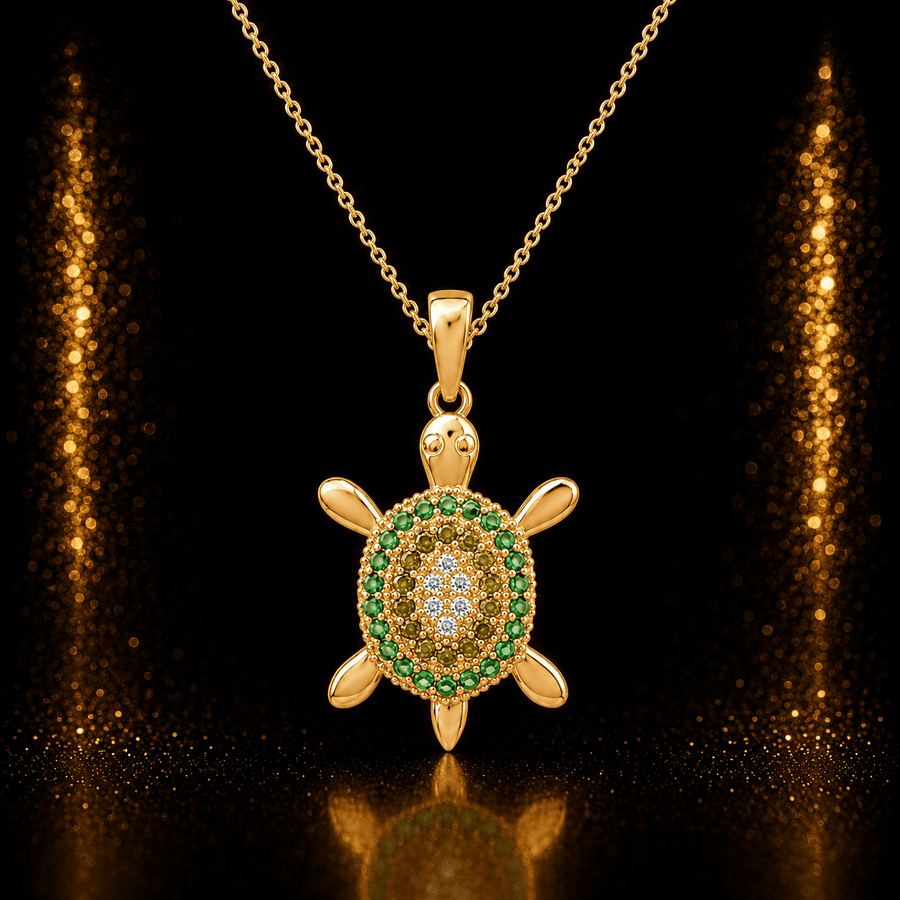 14ct Gold Turtle Pendant - Pendant Only - Kolié Fine Jewellery