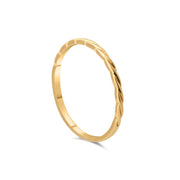 14ct Gold Twisted Rope Ring - Kolié Fine Jewellery