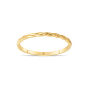14ct Gold Twisted Rope Ring - Kolié Fine Jewellery