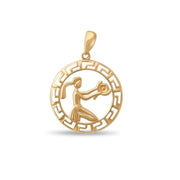 14ct Gold Virgo Zodiac Pendant – Astrology Gift for Women - Pendant Only - Kolié
