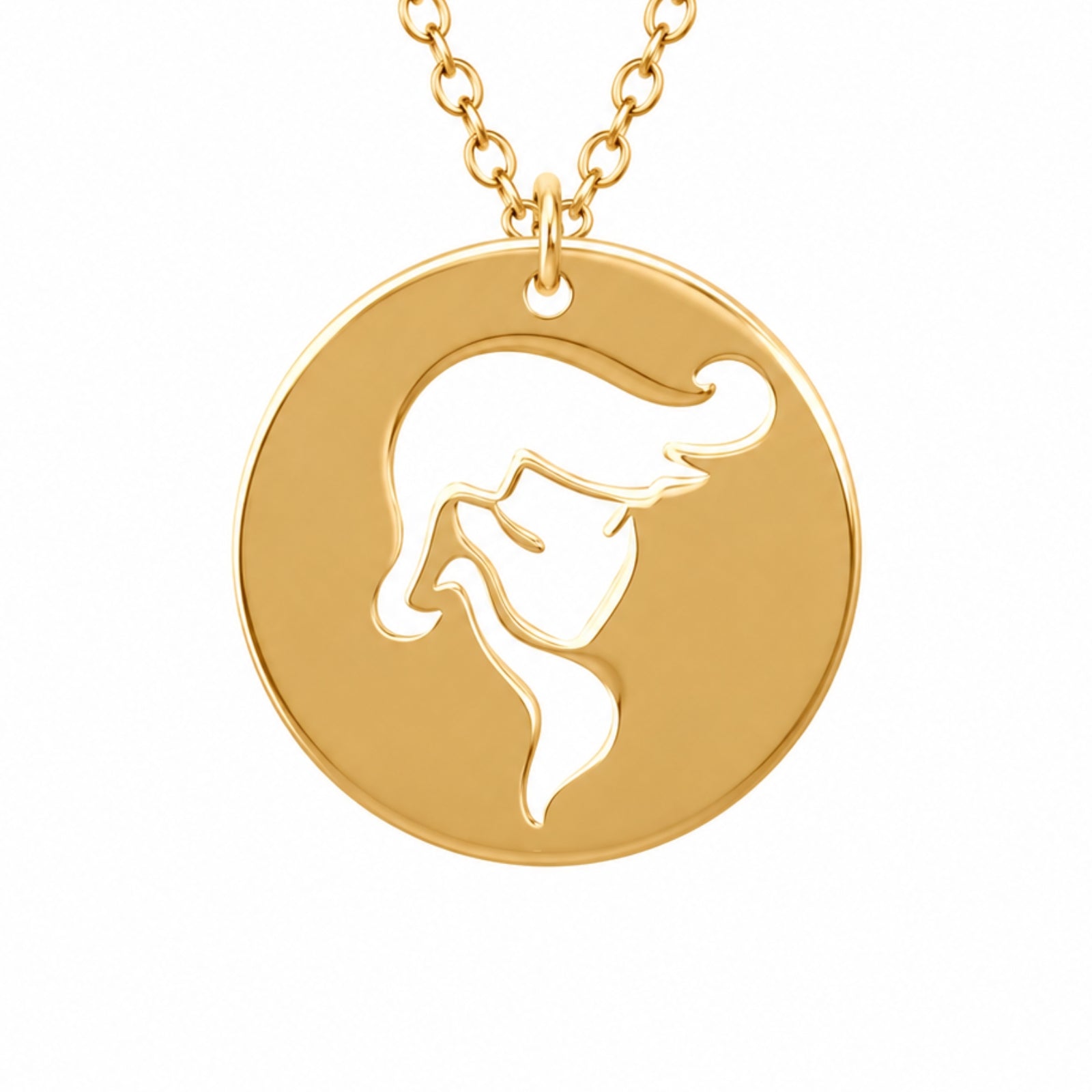 14ct Gold Virgo Zodiac Pendant Necklace with Chain - Kolié Fine Jewellery