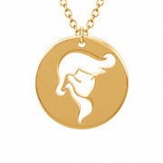14ct Gold Virgo Zodiac Pendant Necklace with Chain - Kolié Fine Jewellery