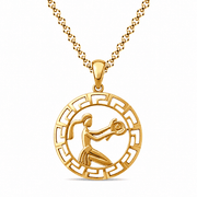 14ct Gold Virgo Zodiac Pendant – Pendant Only - Kolié Fine Jewellery