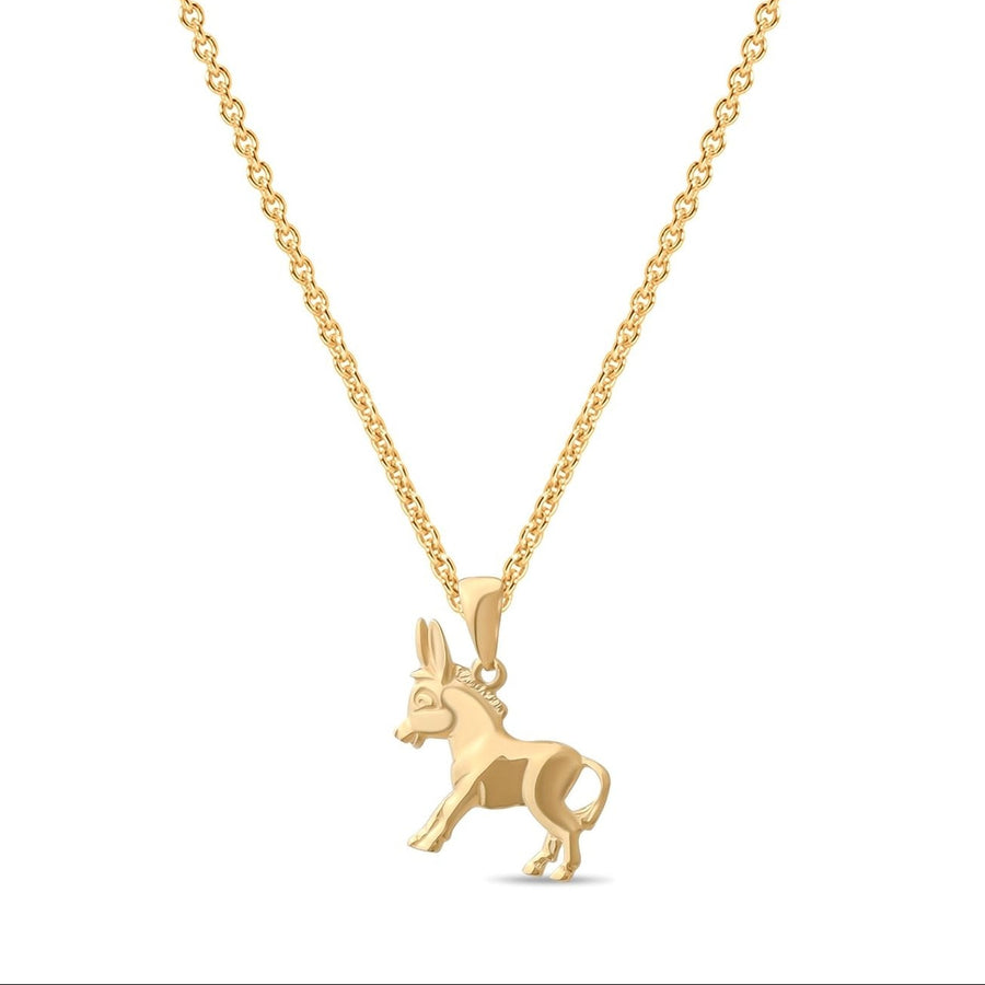 14ct Solid Gold Donkey Pendant | Unique Jewellery | Pendant Only - Kolié