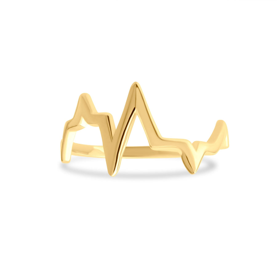 14ct Solid Gold Heartbeat Ring - Kolié Fine Jewellery