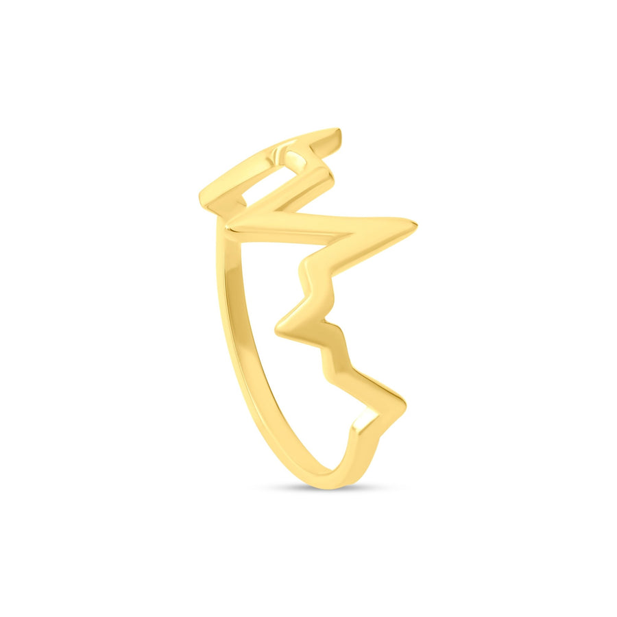 14ct Solid Gold Heartbeat Ring - Kolié Fine Jewellery