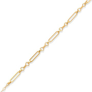 14ct Solid Gold Paperclip Chain Bracelet for Women - Modern Yellow Gold Design - Kolié