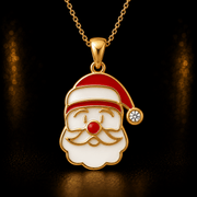 14ct Solid Gold Santa Claus Pendant – Pendant Only - Kolié Fine Jewellery