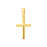 14ct Yellow Gold Classic Scooped Back Cross Pendant - Pendant Only - Kolié Fine Jewellery
