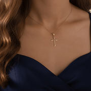 14ct Yellow Gold Cross Pendant Necklace – Pendant Only - Kolié Fine Jewellery