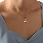 14ct Yellow Gold Cross Pendant Necklace – Pendant Only - Kolié Fine Jewellery