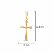 14ct Yellow Gold Cross Pendant Necklace – Pendant Only - Kolié Fine Jewellery