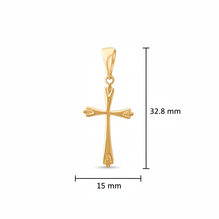 14ct Yellow Gold Cross Pendant Necklace – Pendant Only - Kolié Fine Jewellery