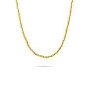 14ct Yellow Gold Diamond Cut Bead Station Necklace (45cm) - Kolié Fine Jewellery