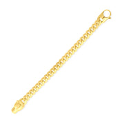 14ct Yellow Gold Panther Head Cuban Link Bracelet - Kolié Fine Jewellery