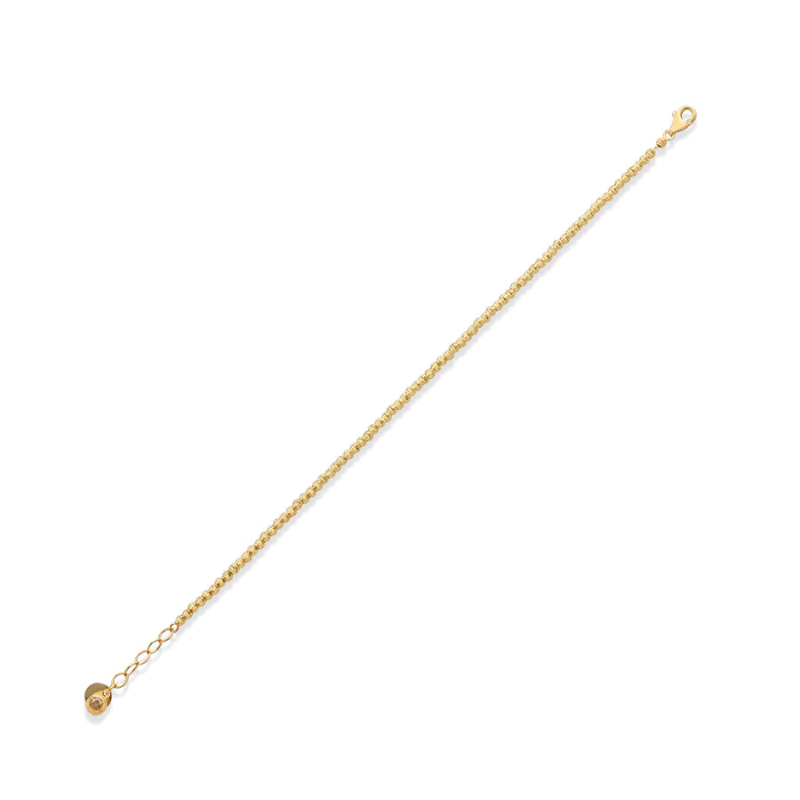 14ct gold delicate chain bracelet displayed on a white background