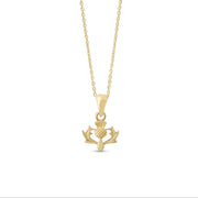 14k Gold Small Thistle Pendant – Scottish Jewellery by Kolié Edinburgh - Kolié
