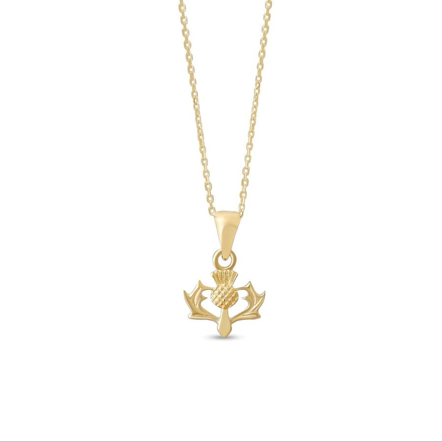 14k Gold Small Thistle Pendant – Scottish Jewellery by Kolié Edinburgh - Kolié