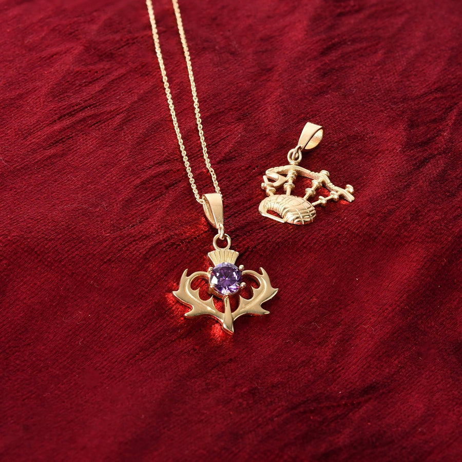 9ct Gold Bagpipe Pendant – Scottish Music Jewellery - Kolié