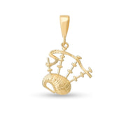 9ct Gold Bagpipe Pendant – Scottish Music Jewellery - Kolié