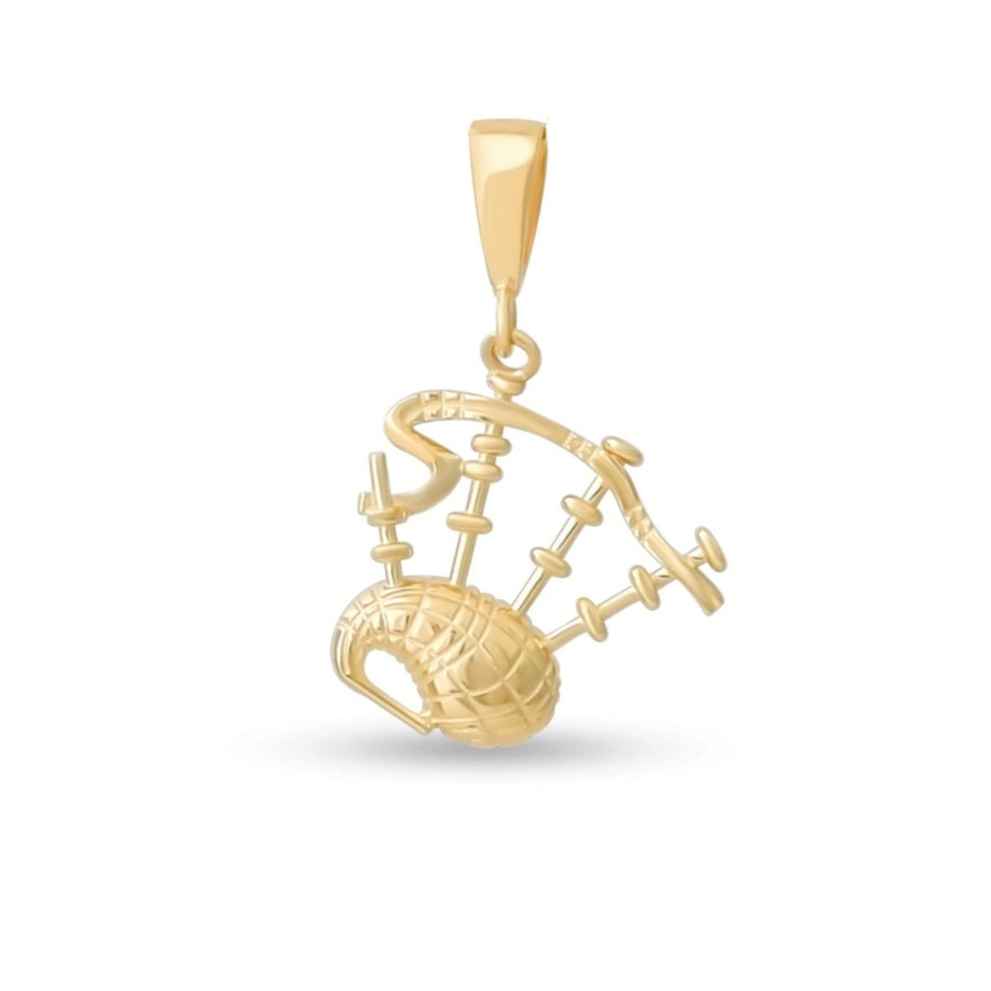 9ct Gold Bagpipe Pendant – Scottish Music Jewellery - Kolié