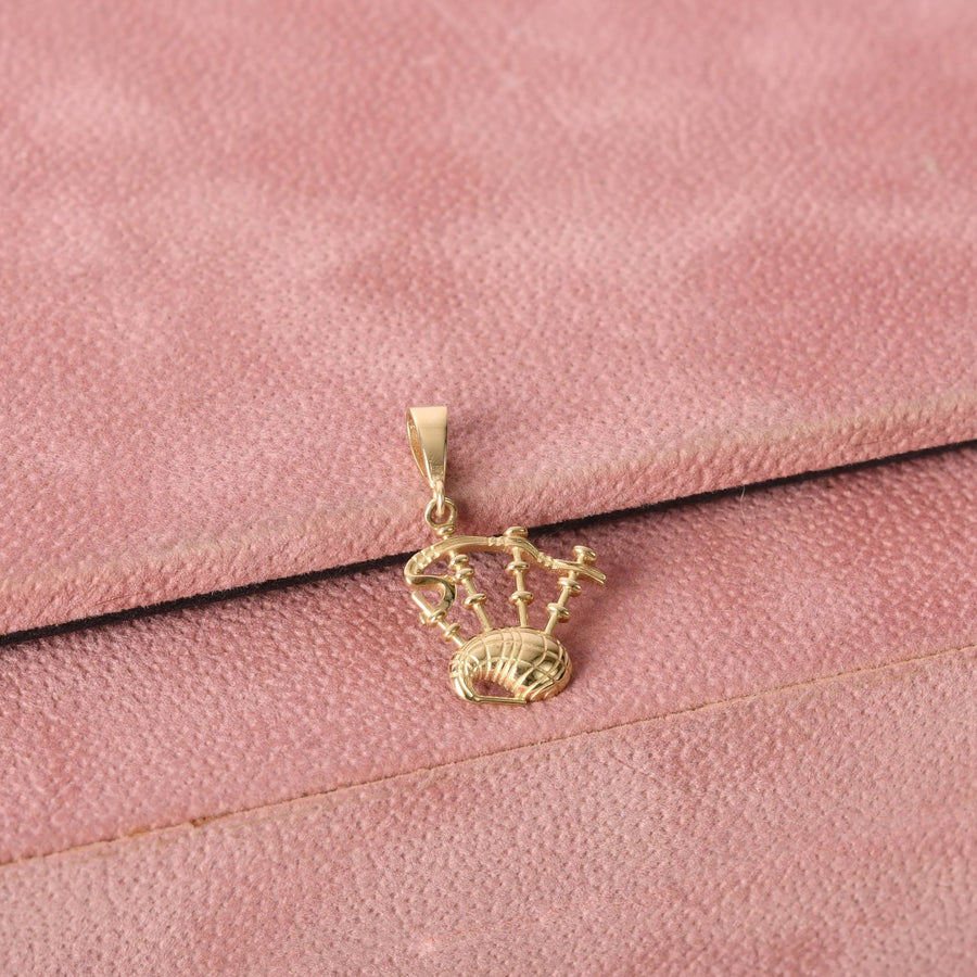 9ct Gold Bagpipe Pendant – Scottish Music Jewellery - Kolié