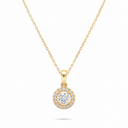 9ct Gold Celestial Halo Pendant - Pendant Only - Kolié Fine Jewellery