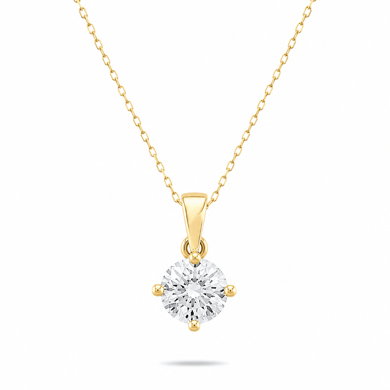 9ct Gold CZ Solitaire Pendant – Pendant Only - Kolié Fine Jewellery