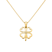 9ct Gold Four Leaf Clover Pendant - Lucky Charm Jewellery - Pendant Only - Kolié Fine Jewellery