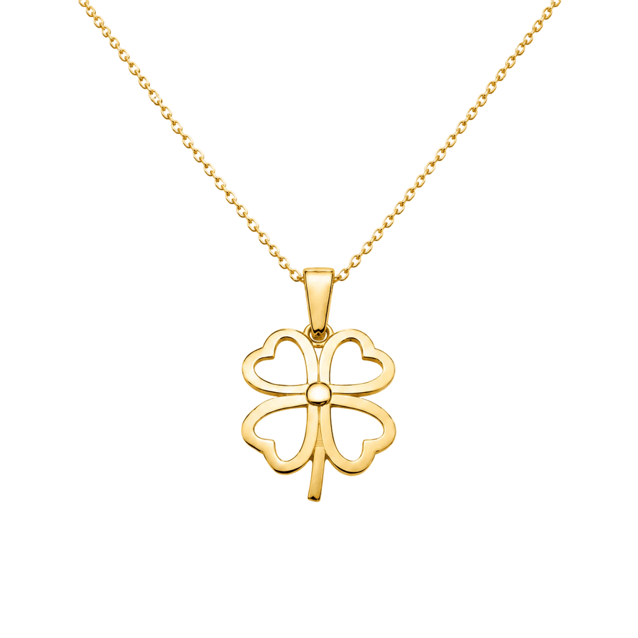 9ct Gold Four Leaf Clover Pendant - Lucky Charm Jewellery - Pendant Only - Kolié Fine Jewellery
