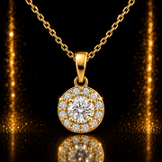 9ct Gold Halo Pendant - Pendant Only - Kolié Fine Jewellery