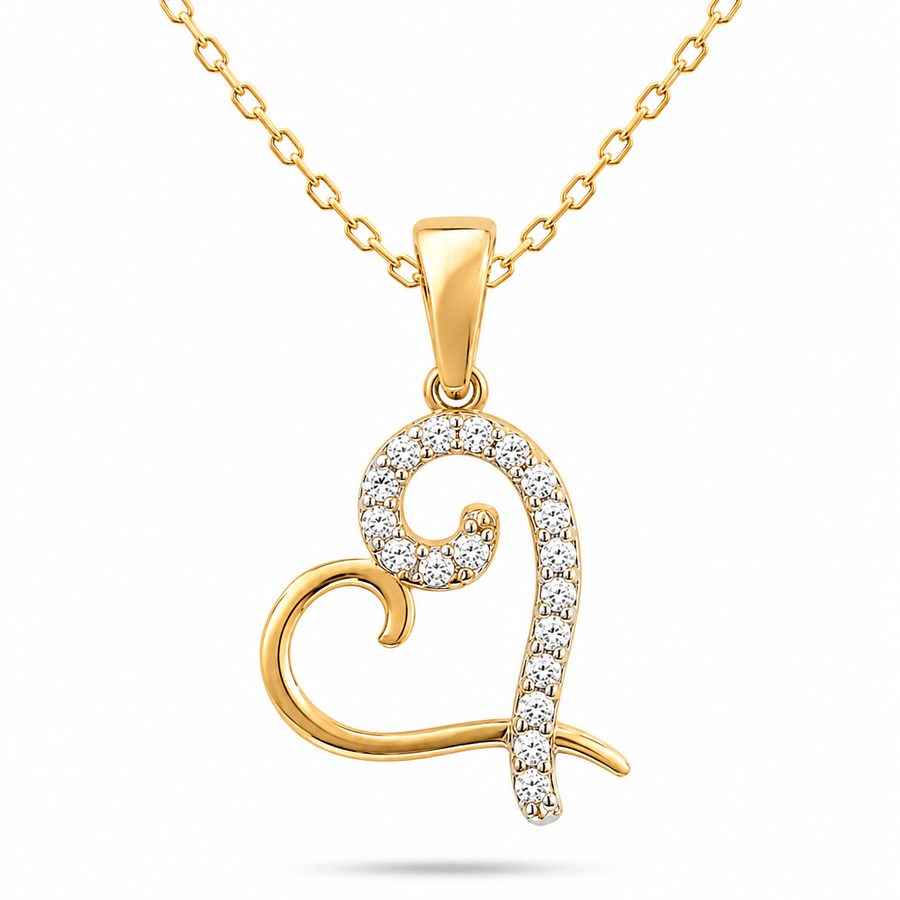 9ct Gold Heart Pendant - Pendant Only - Kolié Fine Jewellery