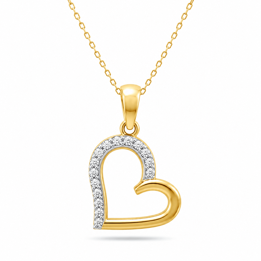 9ct Gold Heart Pendant - Pendant Only - Kolié Fine Jewellery