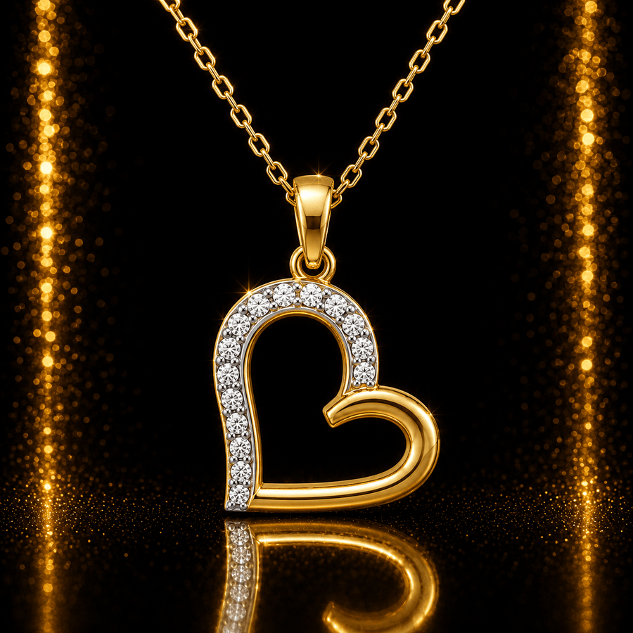 9ct Gold Heart Pendant - Pendant Only - Kolié Fine Jewellery
