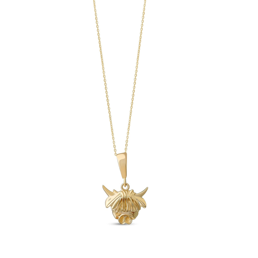 9ct Gold Highland Cow Pendant – Scottish Jewellery by Kolié Fine Jewellery - Pendant Only - Kolié