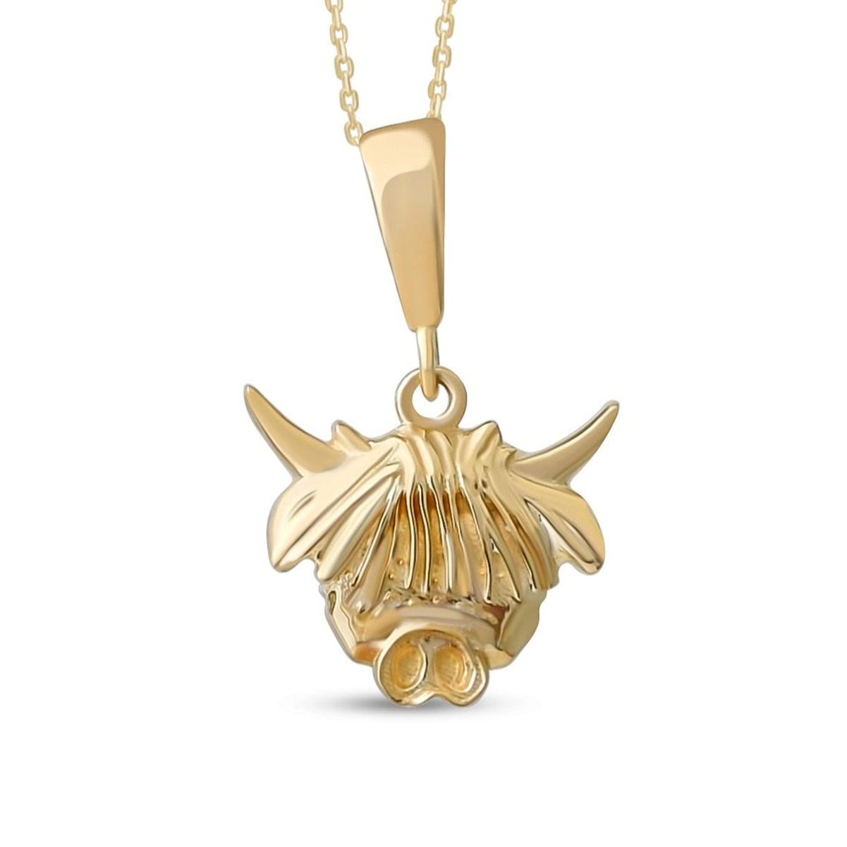 9ct Gold Highland Cow Pendant – Scottish Jewellery by Kolié Fine Jewellery - Pendant Only - Kolié