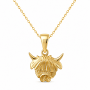 9ct Gold Highland Cow Pendant – Scottish Jewellery - Pendant Only - Kolié Fine Jewellery