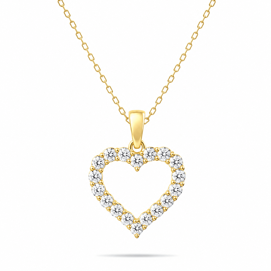 9ct Gold Open Heart Small Pendant - Pendant Only - Kolié Fine Jewellery