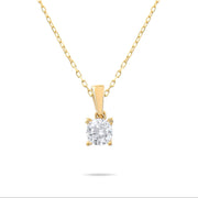 9ct Gold Solitaire Pendant Necklace for Women | Dainty Gold Jewellery Gift - Kolié