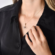 9ct Gold Thistle Pendant with Cubic Zirconia – Fine Scottish Jewellery - Kolié