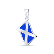 9ct White Gold Scottish Flag Pendant – St. Andrew’s Cross by Kolié Edinburgh - Kolié