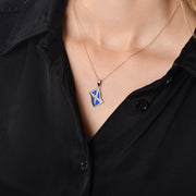 9ct White Gold Scottish Flag Pendant – St. Andrew’s Cross by Kolié Edinburgh - Kolié
