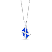 9ct White Gold Scottish Flag Pendant – St. Andrew’s Cross by Kolié Edinburgh - Kolié