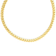 9ct Yellow Gold 10mm Square Curb Chain Necklace (46cm) - Kolié Fine Jewellery