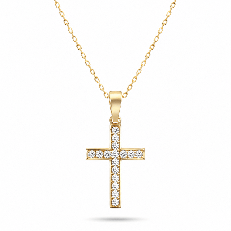 9ct/14ct Gold Cross Pendant - Pendant Only - Kolié Fine Jewellery
