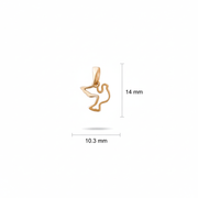 9ct/14ct Gold Dove Pendant – Symbol of Peace & Hope - Pendant Only - Kolié Fine Jewellery