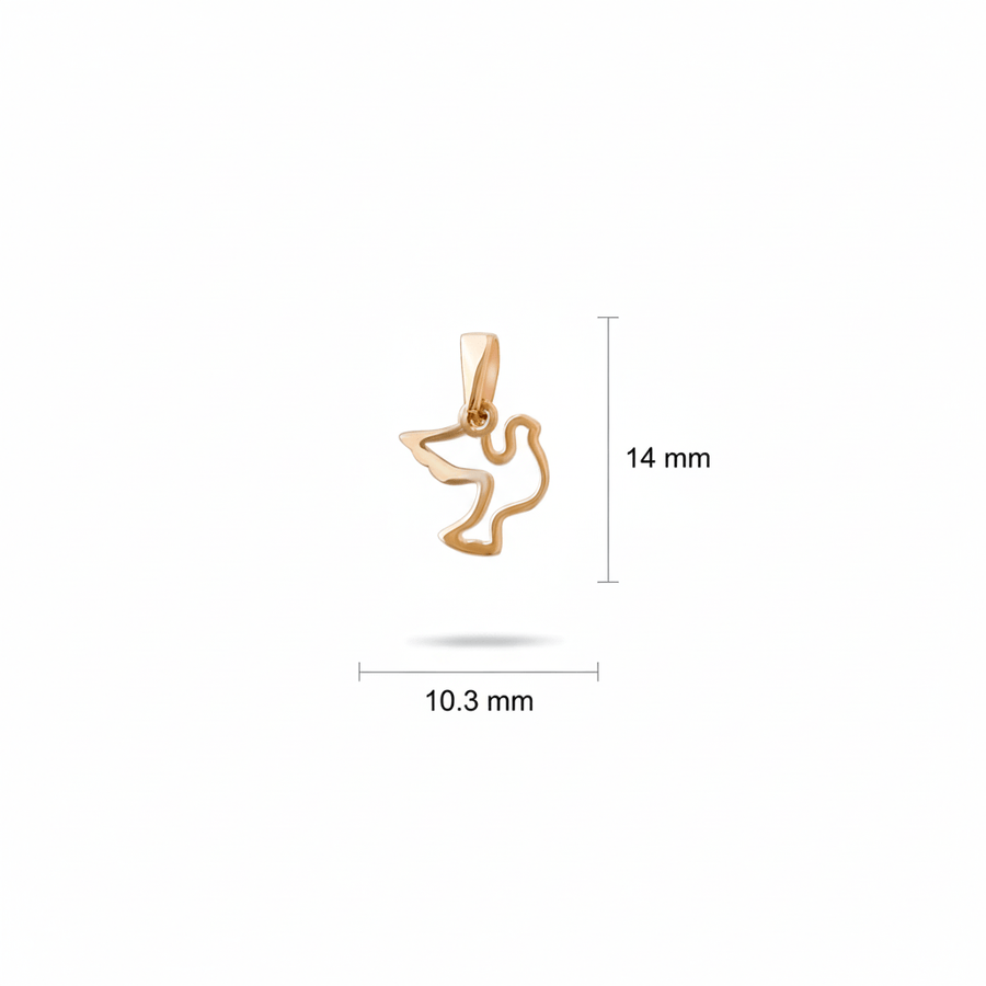 9ct/14ct Gold Dove Pendant – Symbol of Peace & Hope - Pendant Only - Kolié Fine Jewellery