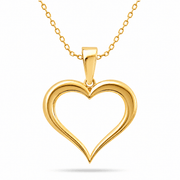 9ct/14ct Gold Open Heart Pendant - Pendant Only - Kolié Fine Jewellery